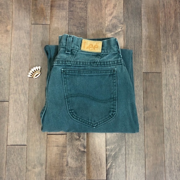 Vintage Lee Teal High Waist Jeans!!! - Picture 1 of 8